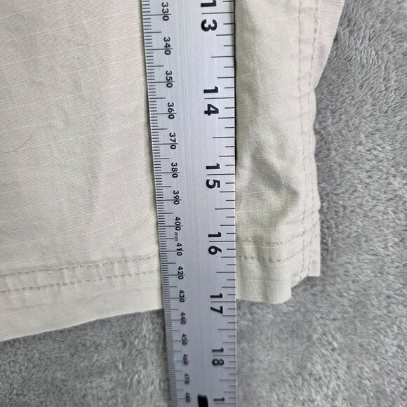 Womens Eddie Bauer Beige Chino Shorts Cotton Blend 6" Inseam Stretch Size T12 - Picture 9 of 10